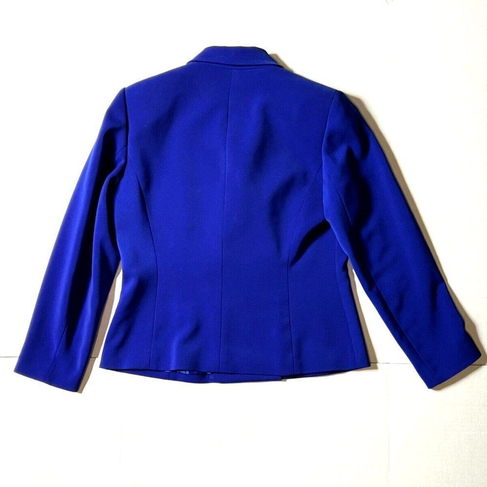 Le Suit Blue Double Breasted Petite Career Blazer Suit Women's Size 6P - Picture 8 of 8